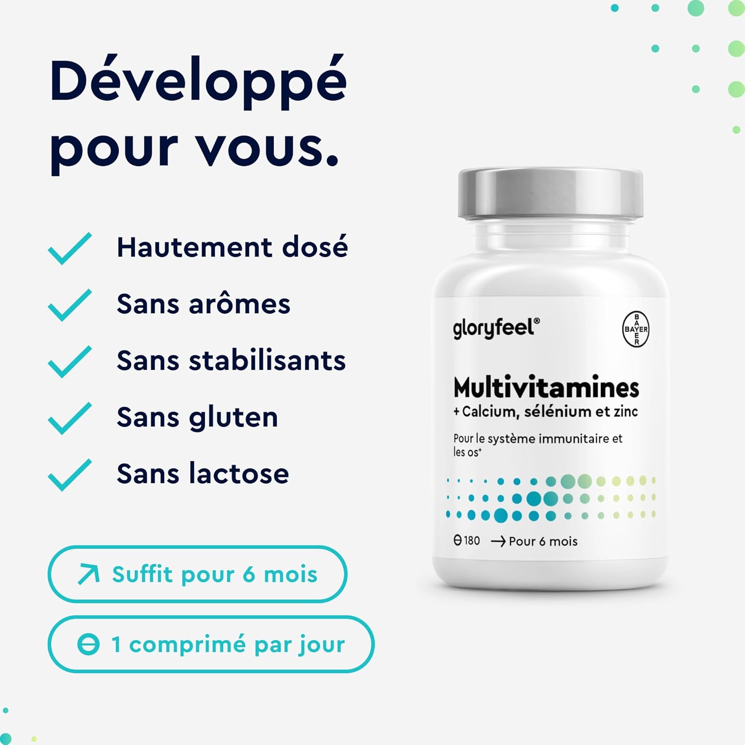 Thumbnail 5 de Multivitamines hautement dosées, 180 comprimés ⚡