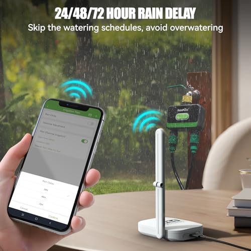 Thumbnail 5 de RAINPOINT Programador de riego WiFi 2 salidas con app y control por voz (12 programas)