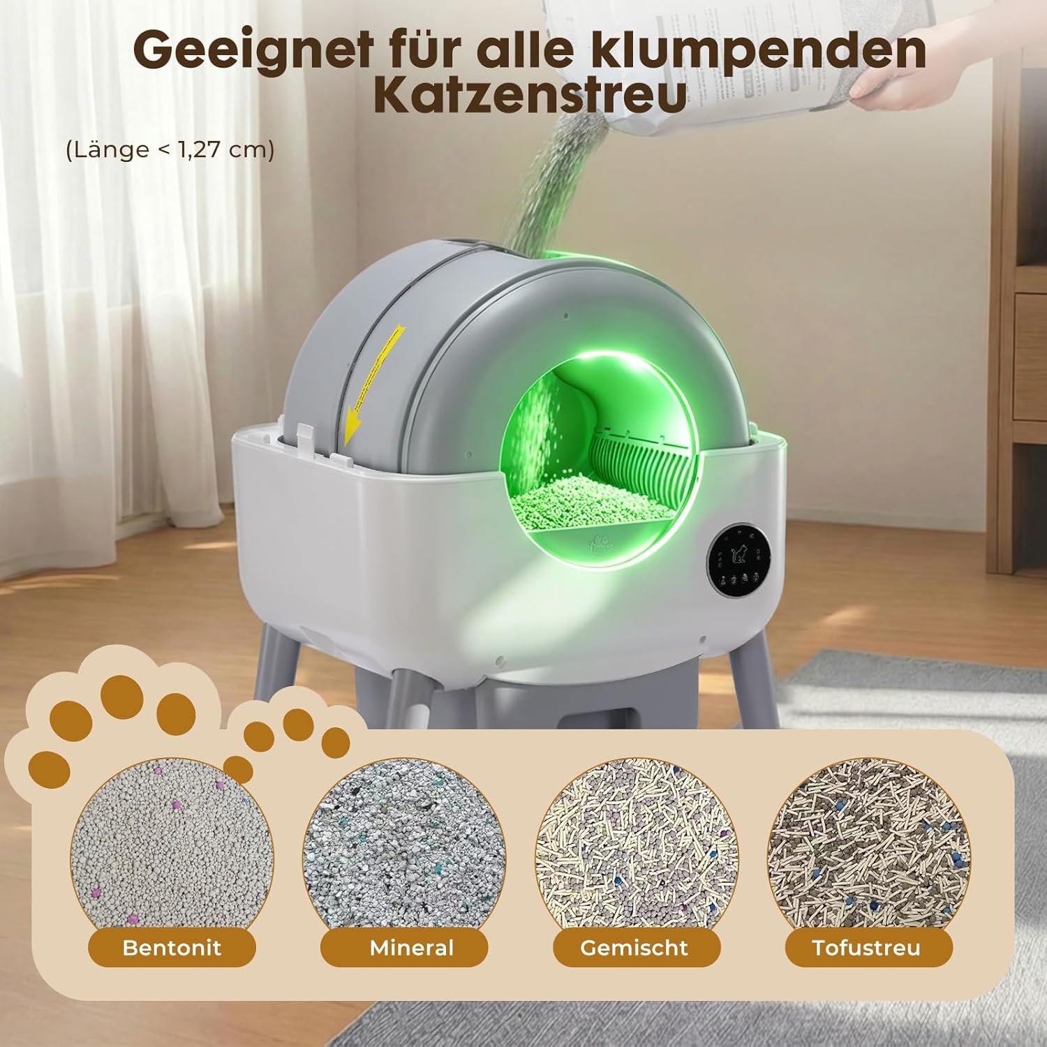 Thumbnail 6 de GTPLAYER Katzenklo Selbstreinigend 66L – Automatisches Katzenklo mit App-Steuerung, Sensoren und leiser Reinigung