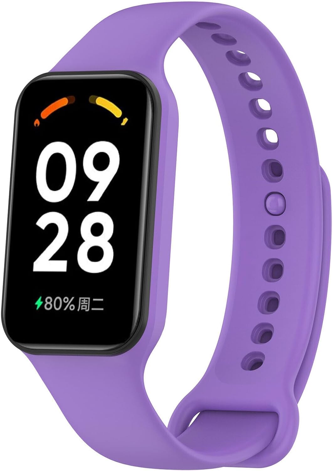 Detalle 2 de Panda Bobo silicone sport watch strap for Xiaomi Smart Band 8 Active / Redmi Band 2