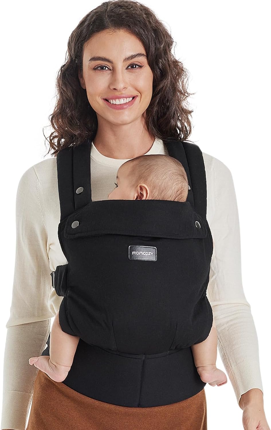 Momcozy Porte-bébé coton doux Noir 3–20 kg
