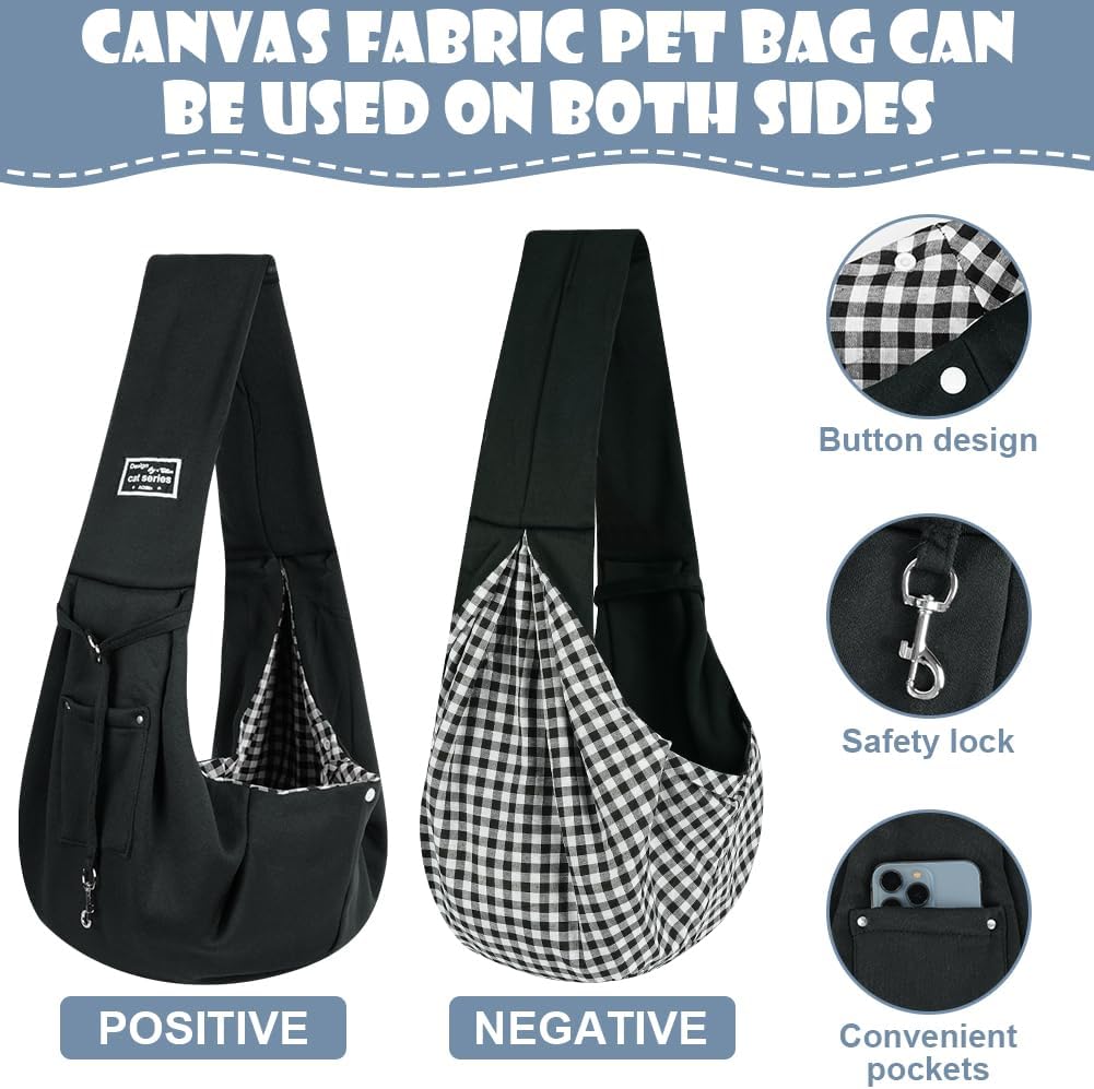 Detalle de Adiwo Puppy Carrier: Reversible Hands-Free Dog Carrier for Small & Medium Dogs & Cats