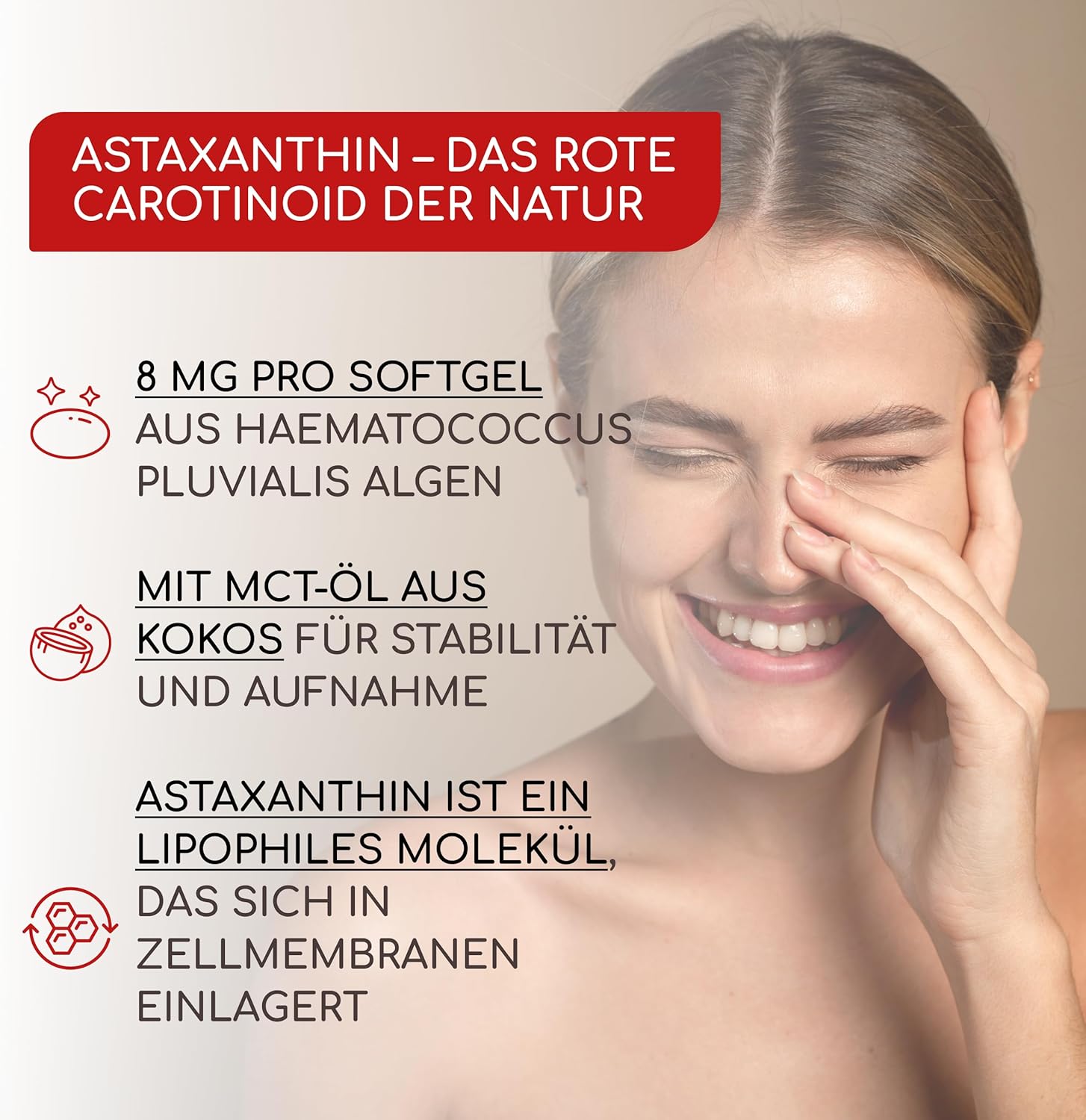 Thumbnail 1 de Astaxanthin Hochdosiert – RAIBU, 180 vegane Softgels, 8 mg pro Softgel