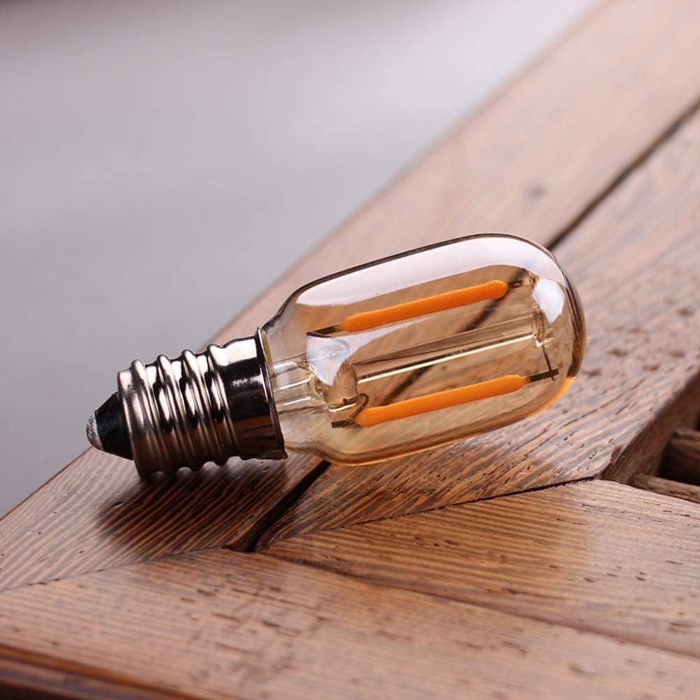 Detalle de Hcnew T22 E14 LED-filamentlamp 1 W, amberglas, 2200 K, 5 stuks