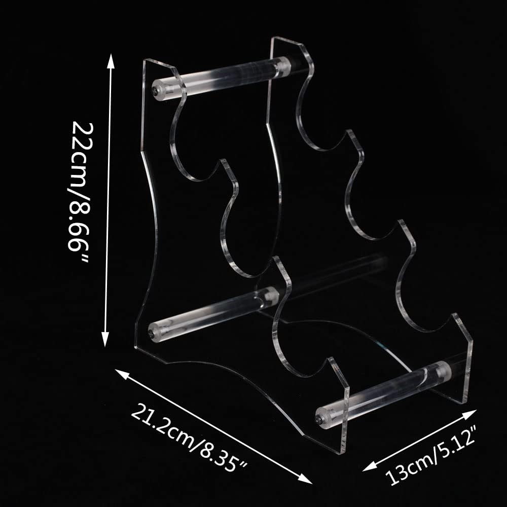 Thumbnail 2 de HHUXIUE Lichtschwert Stand Display – 3-stufiger Acryl-Desktop-Ständer für Schwerter und Lichtschwerter (Transparent)