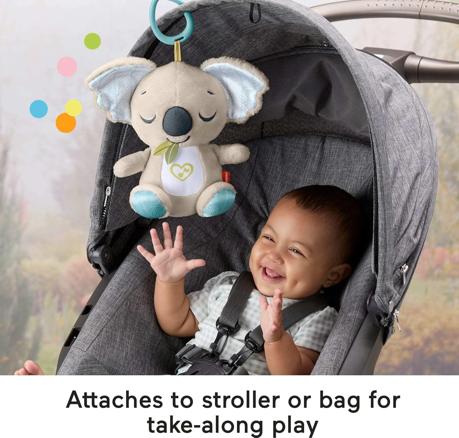 Detalle de Fisher-Price On-the-Go Koala Soother: Plush Portable Sound Machine (JBD65)