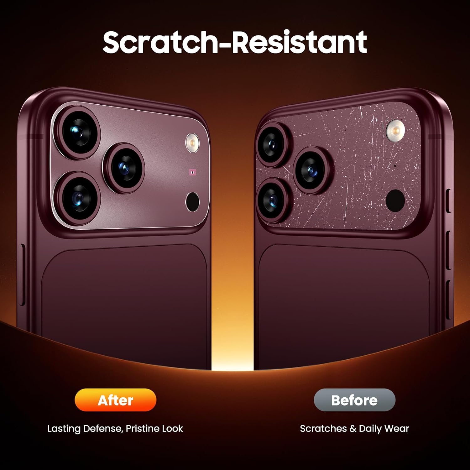 Detalle de Uyiton Camera Plateau Protector for iPhone 18 Pro, Matte PET, 3-Pack