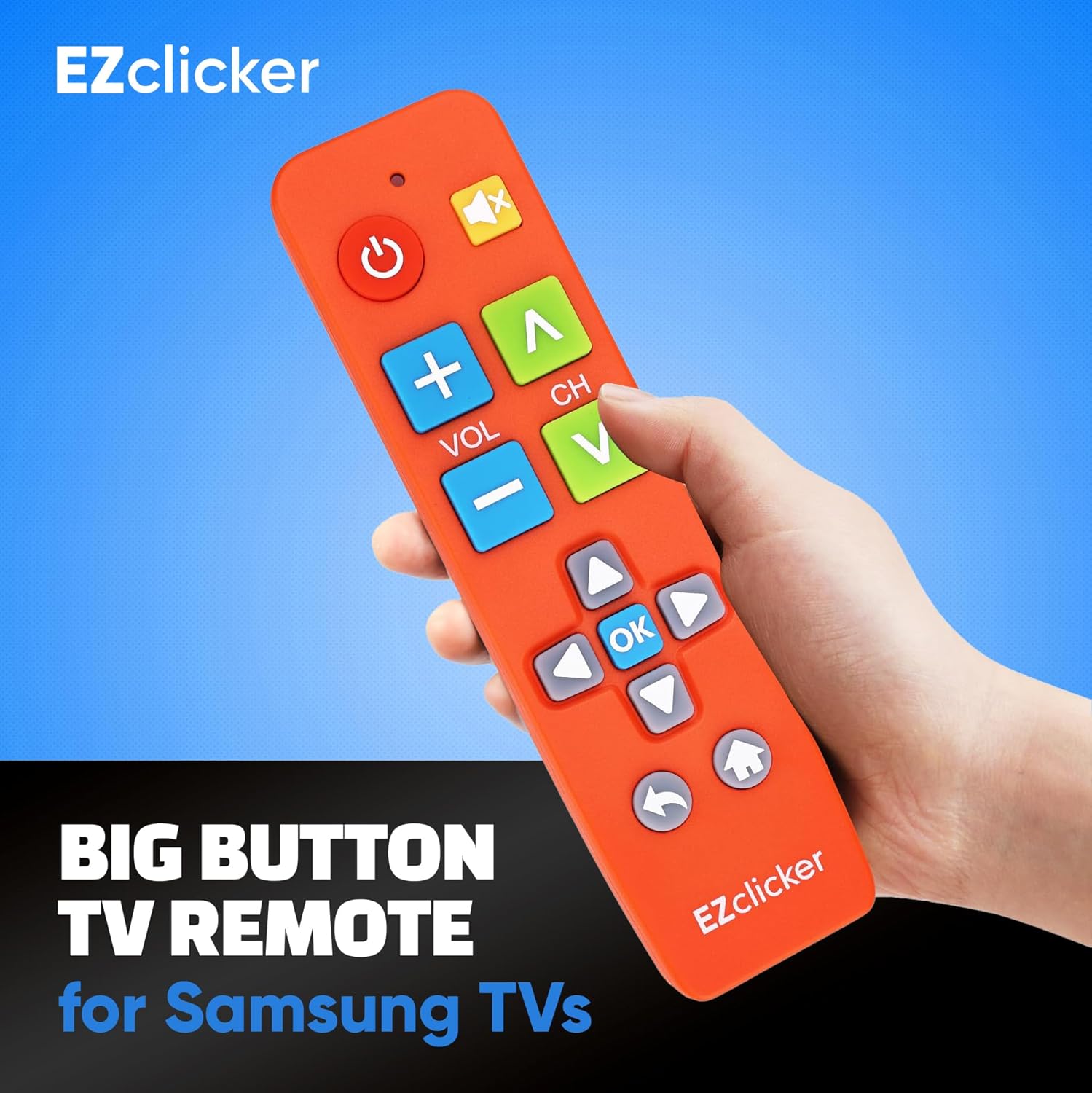 Thumbnail 1 de EZClicker Samsung Replacement TV Remote — Big Button, Easy to Use (Orange)