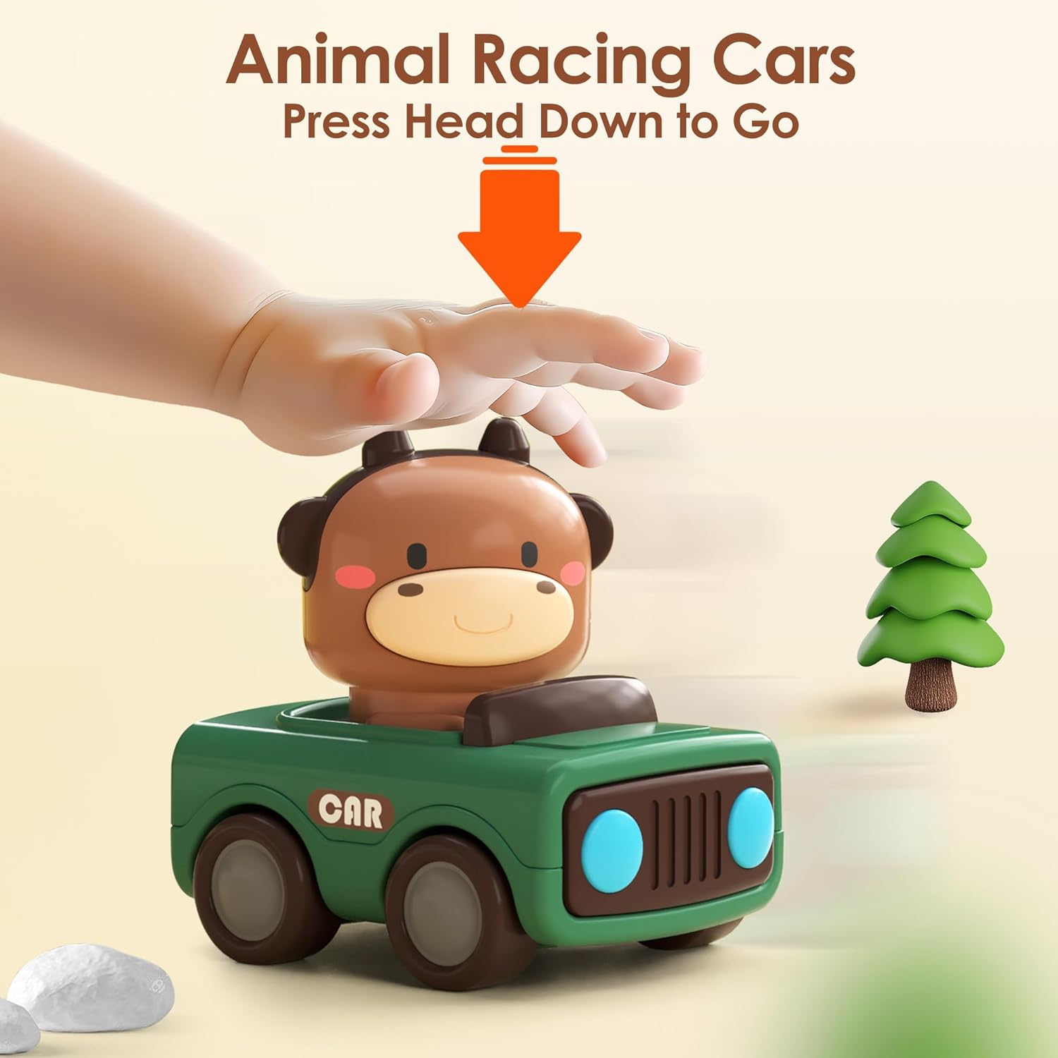 Detalle 2 de iPlay iLearn Press-to-Go Baby Racing Cars 1