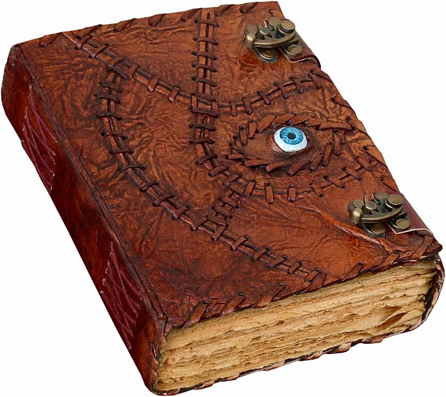 Detalle de ULCH Hocus Pocus Spell Book, 8 x 6-Inch Leather Cover with Lock