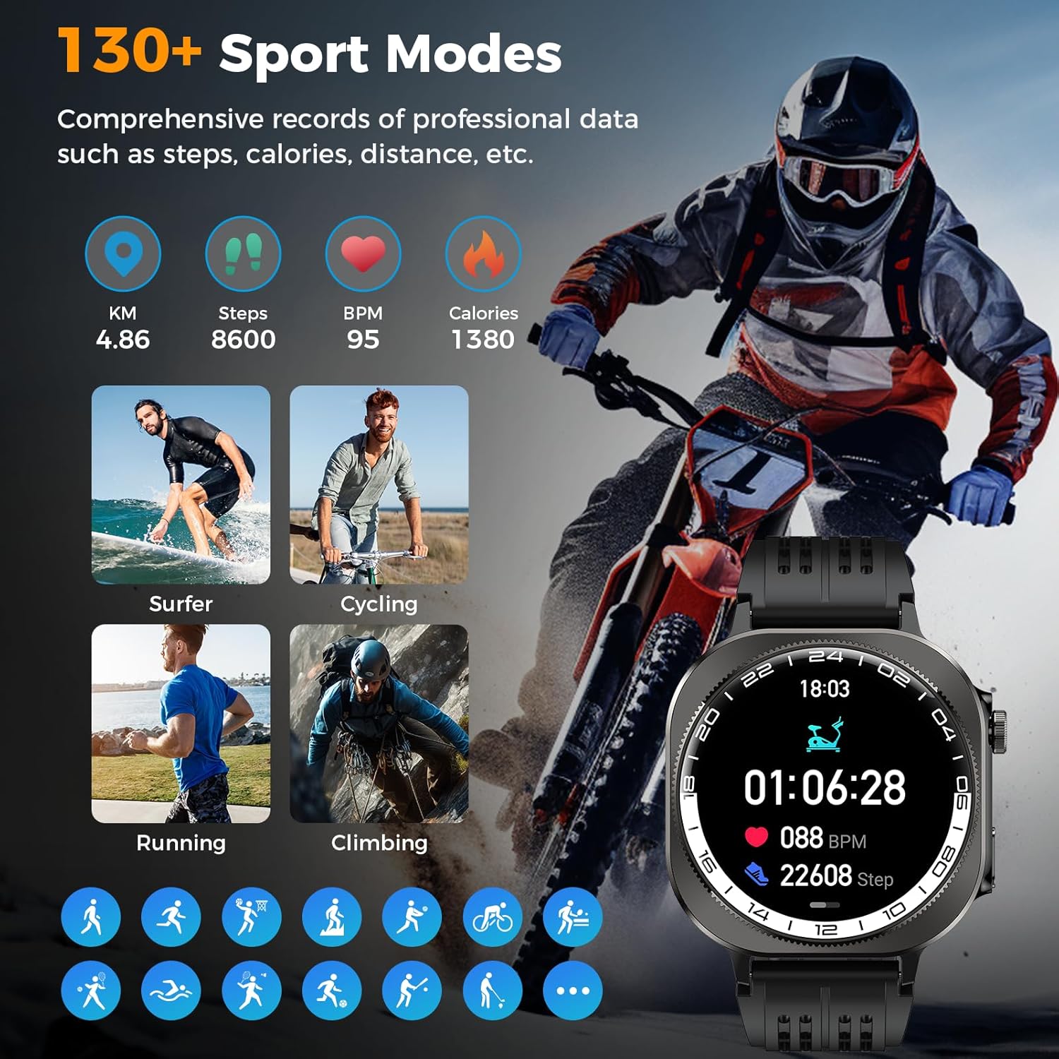 Detalle 2 de Smart Watch 1.43-inch AMOLED Bluetooth 5.4