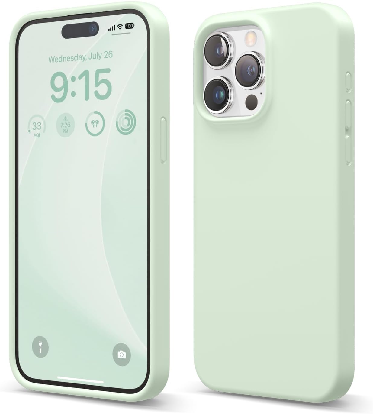 Detalle de elago Cover in Silicone Liquido per iPhone 15 Pro Max con fodera in microfibra e protezione antiurto a 4 strati