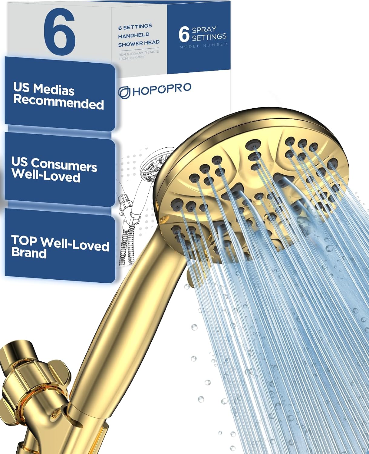 Detalle de HOPOPRO Handheld Showerhead Set