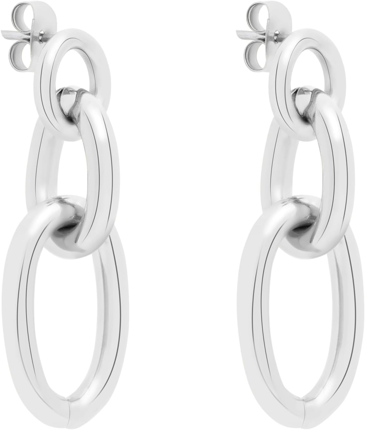 Detalle de Tamaris Edelstahl-Chunky Ohrringe für Damen, 3,3 cm – wasserfest, eleganter Look