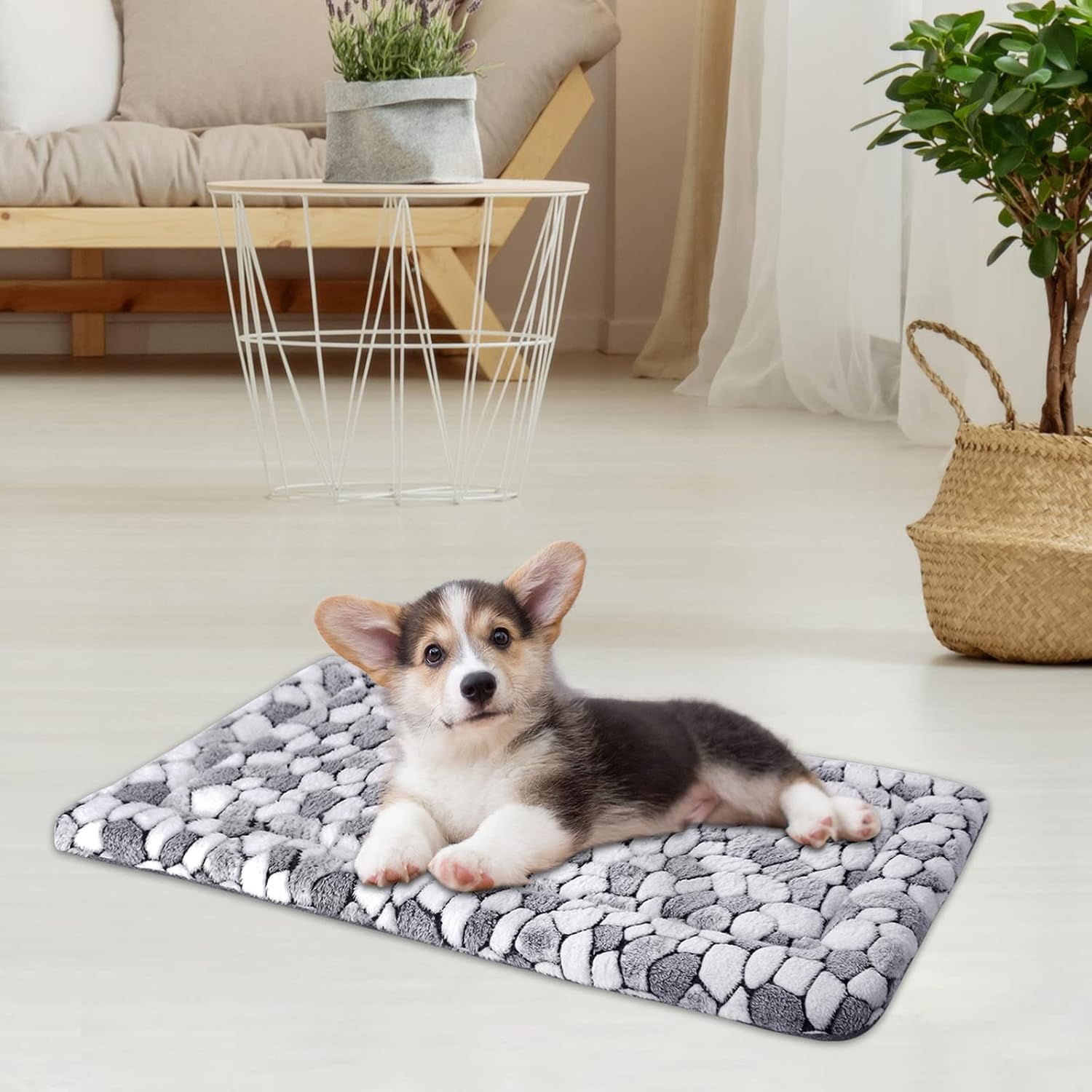 Thumbnail 1 de VANKEAN Élégant Tapis de Cage pour Chien réversible – Couchage doux et lavable en machine, disponible en plusieurs tailles