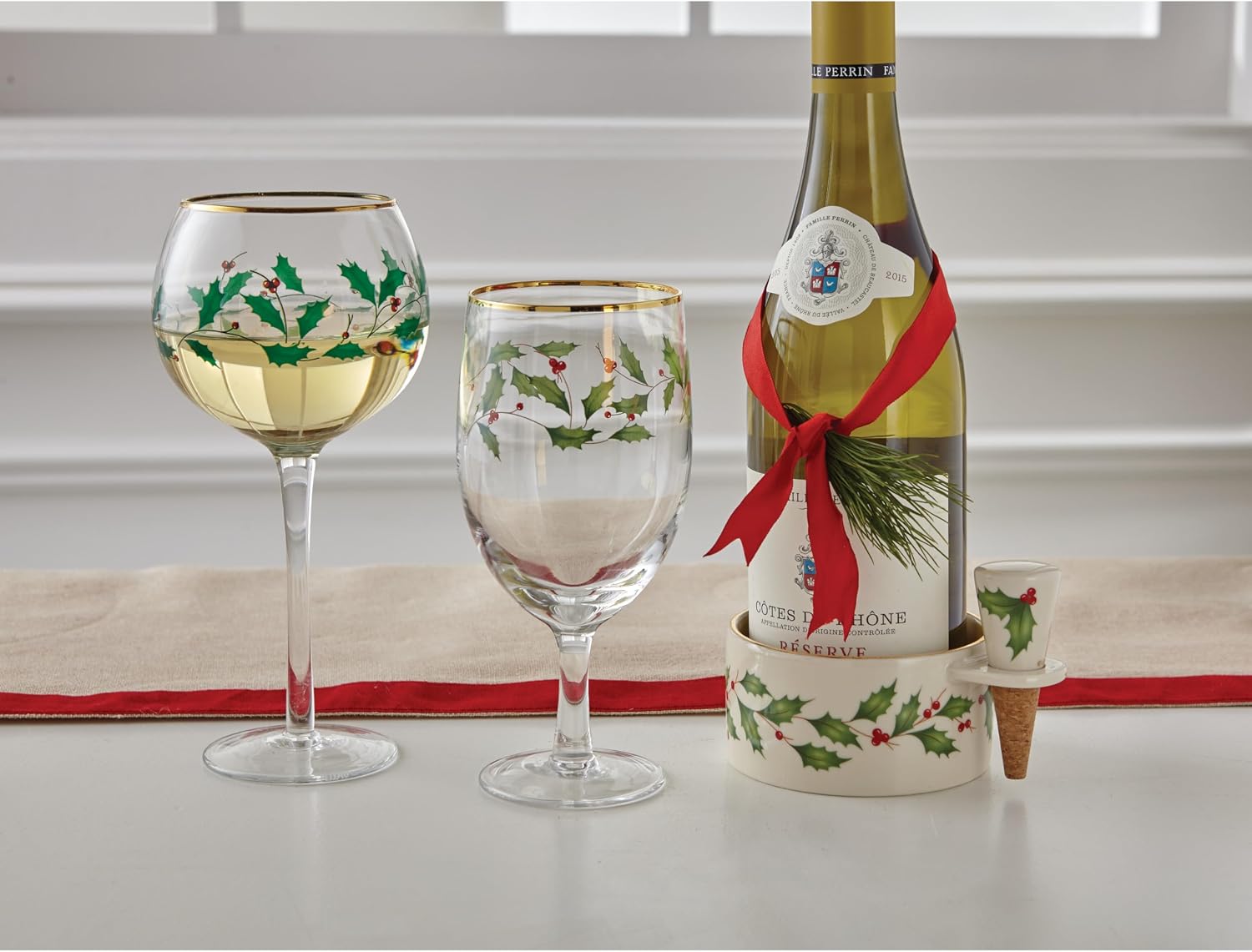 Detalle 2 de Lenox Holiday Iced Beverage Glasses, 14 oz