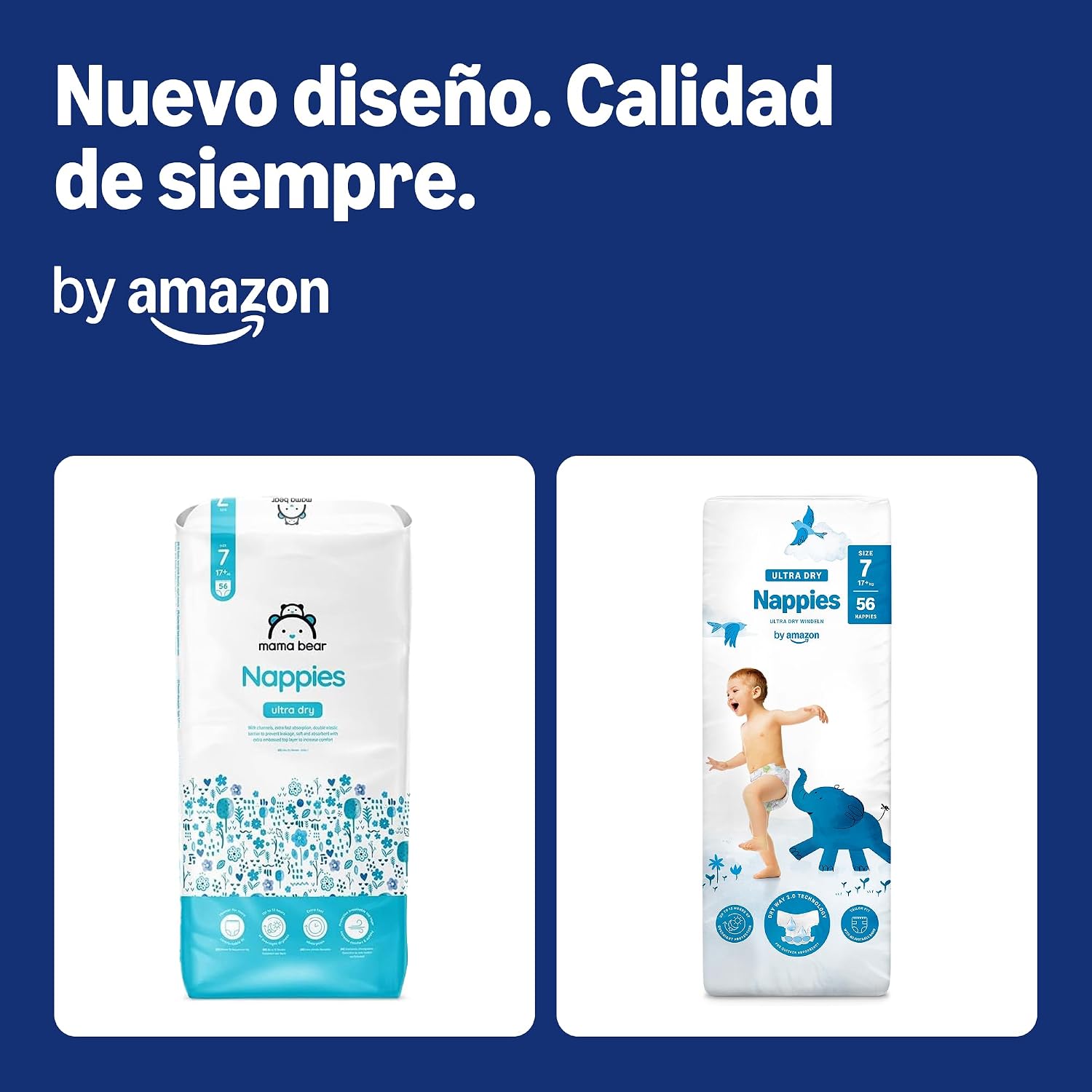 Detalle 2 de By Amazon Pañales Ultrasecos Talla 7 112 unidades