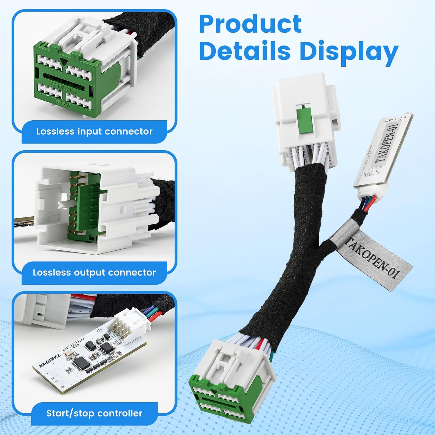 Detalle 2 de TAKOPEN Auto Start Stop Eliminator for 2021-2026 Ford F150 with Smart Memory