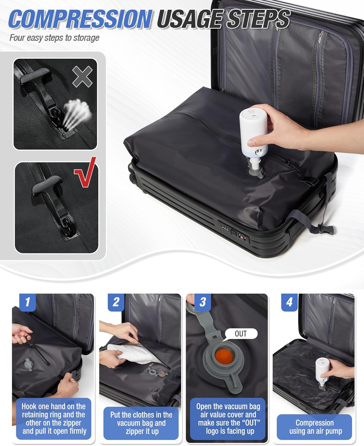Thumbnail 2 de SZLX Zaino Ryanair 40x30x20 Sottovuoto: bagaglio a mano leggero, ultracompatto e funzionale