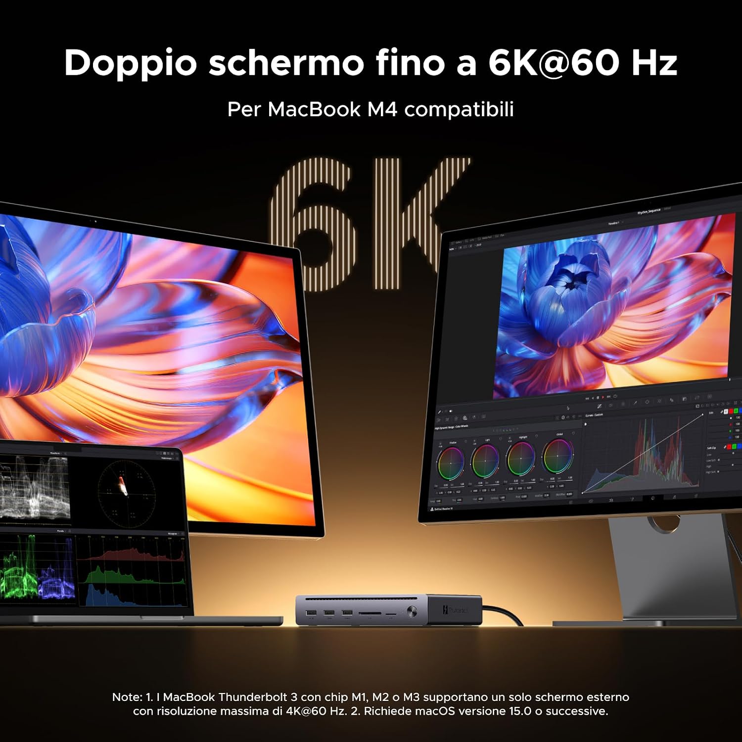 Thumbnail 5 de UGREEN Maxidok Thunderbolt 5 Docking Station Revodok 10 in 1 con 2×TB5 120Gbps, DisplayPort 8K60 e RJ45 Gigabit