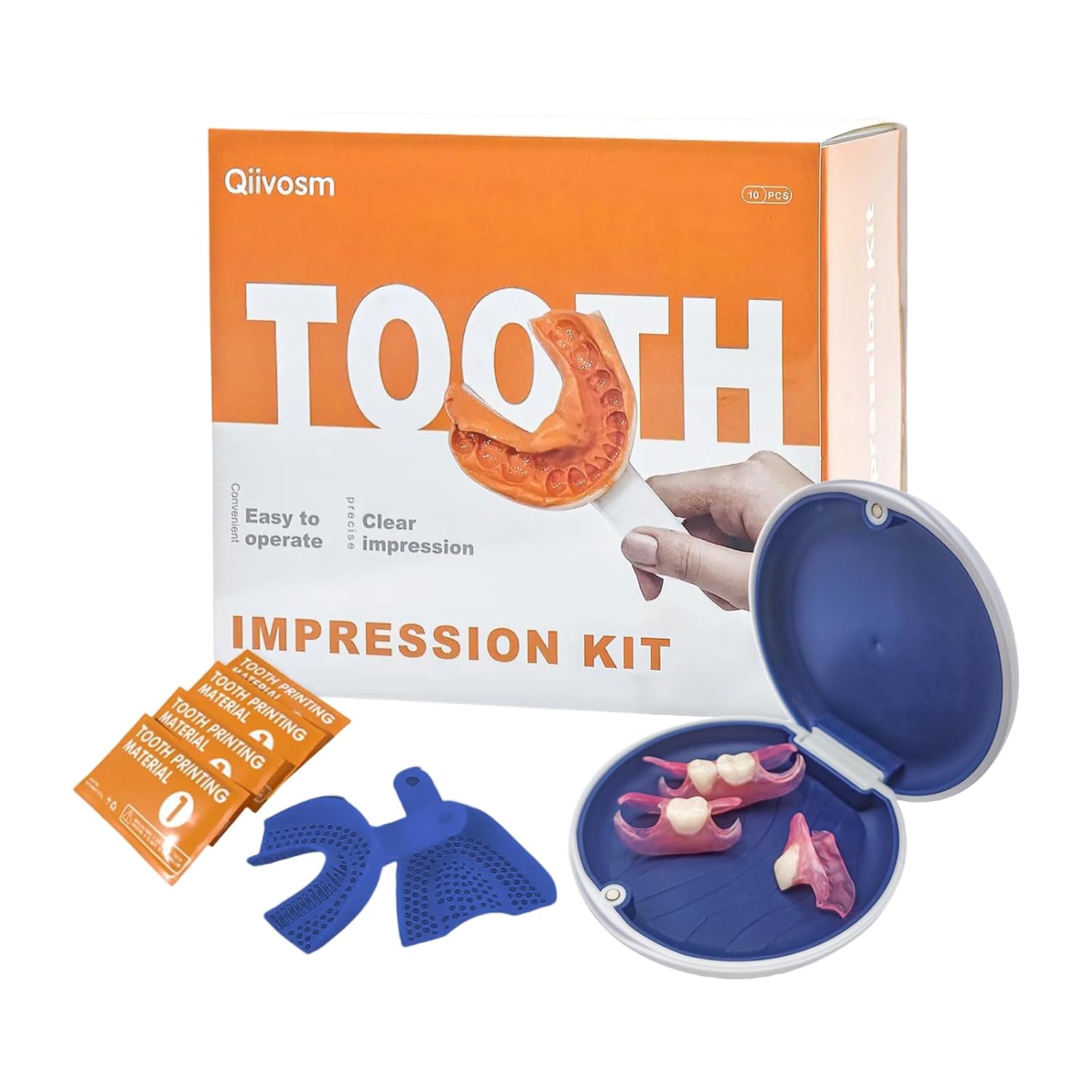 Thumbnail 6 de Custom Removable Dentures Set for Tooth Replacement (2 Teeth) — Personalized Partial Denture with Storage Case