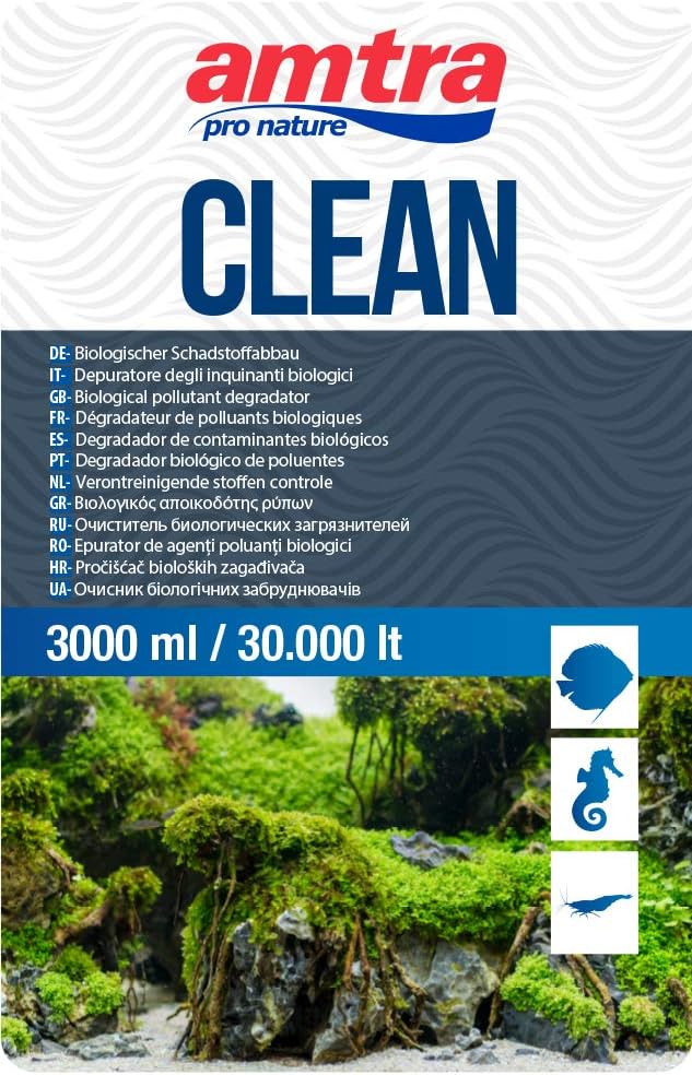 Detalle de Amtra Clean – Depuratore naturale per l'acqua degli acquari, 3000 ml
