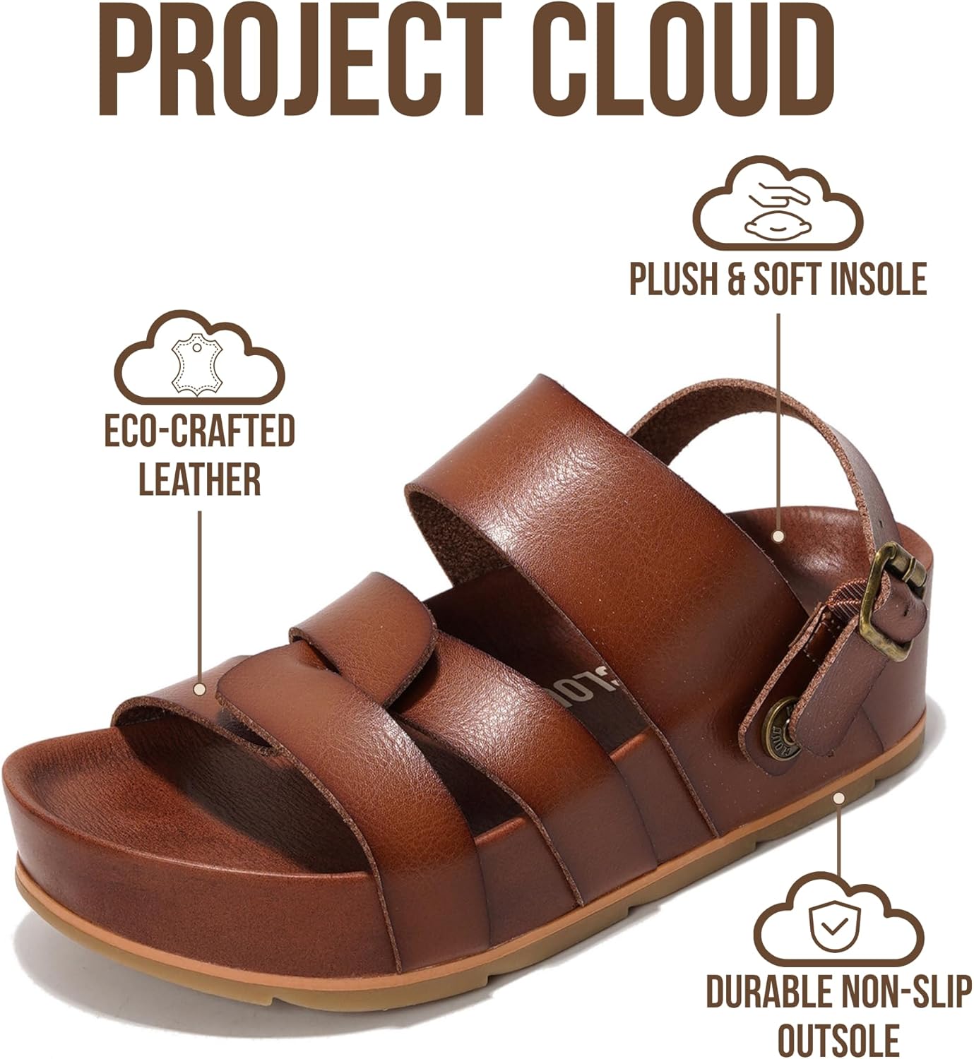 Thumbnail 2 de Proud Project Cloud Platform Sandals — Strappy Wedges 👡