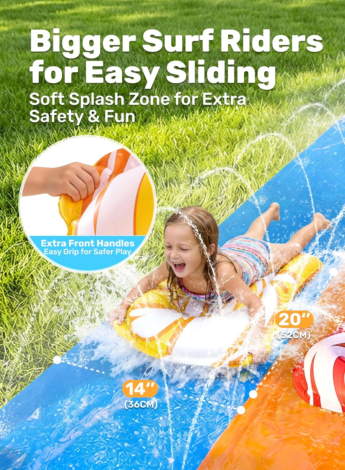 Thumbnail 3 de JOYIN 22.5-ft Inflatable Water Slide with Built-In Sprinklers and 2 Bodyboard Boards