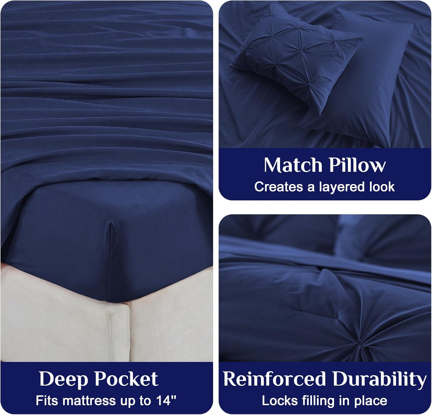 Thumbnail 4 de JOLLYVOGUE Queen 7-piece comforter set
