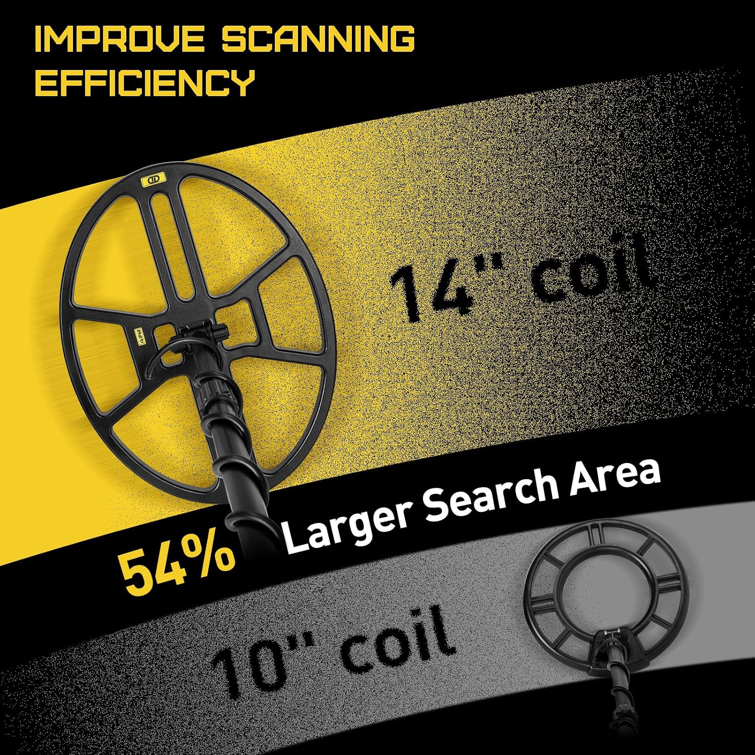 Detalle de Hazlewolke DD90 metal detector, 14 inch coil