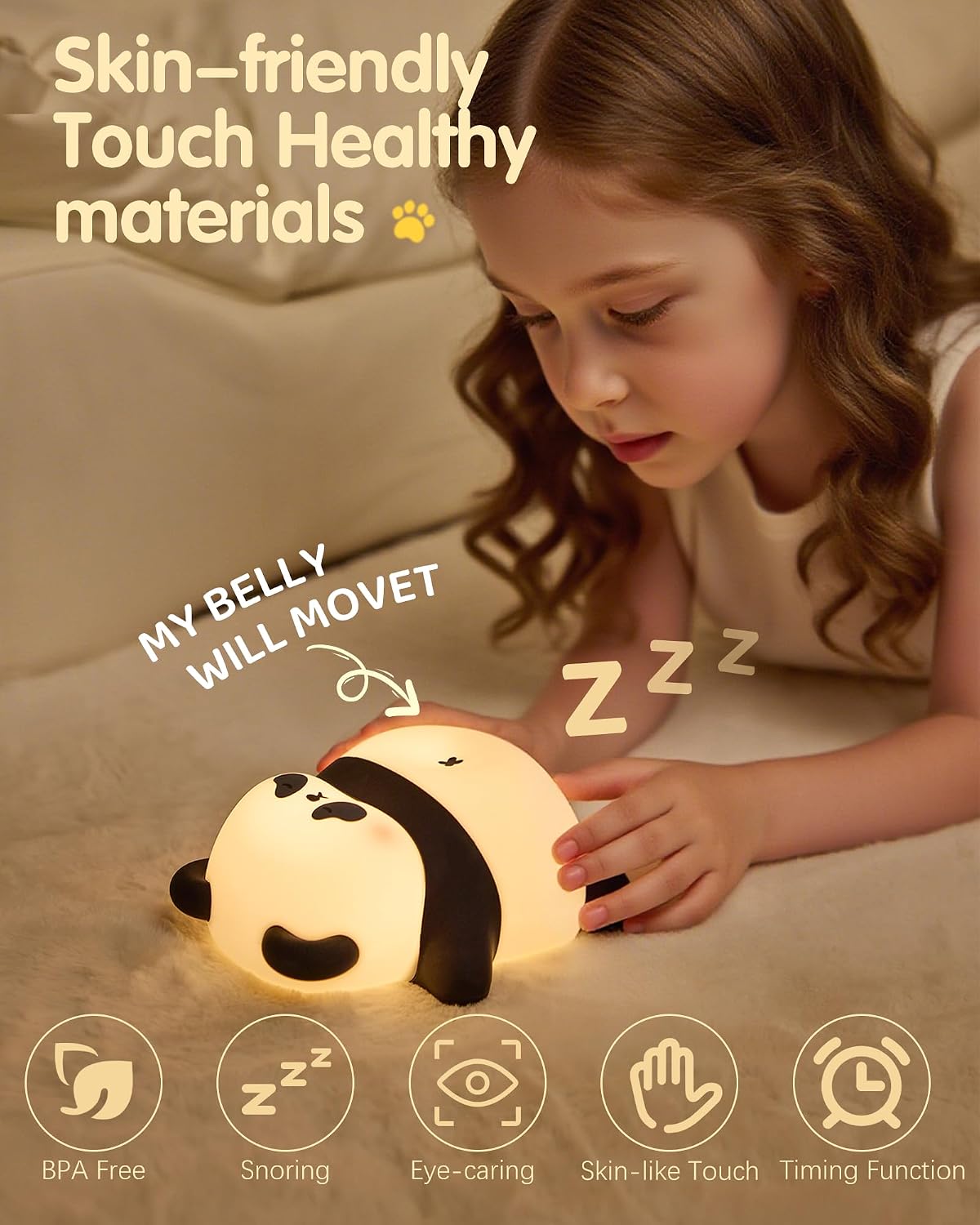 Detalle de NesveCit panda night light with timer