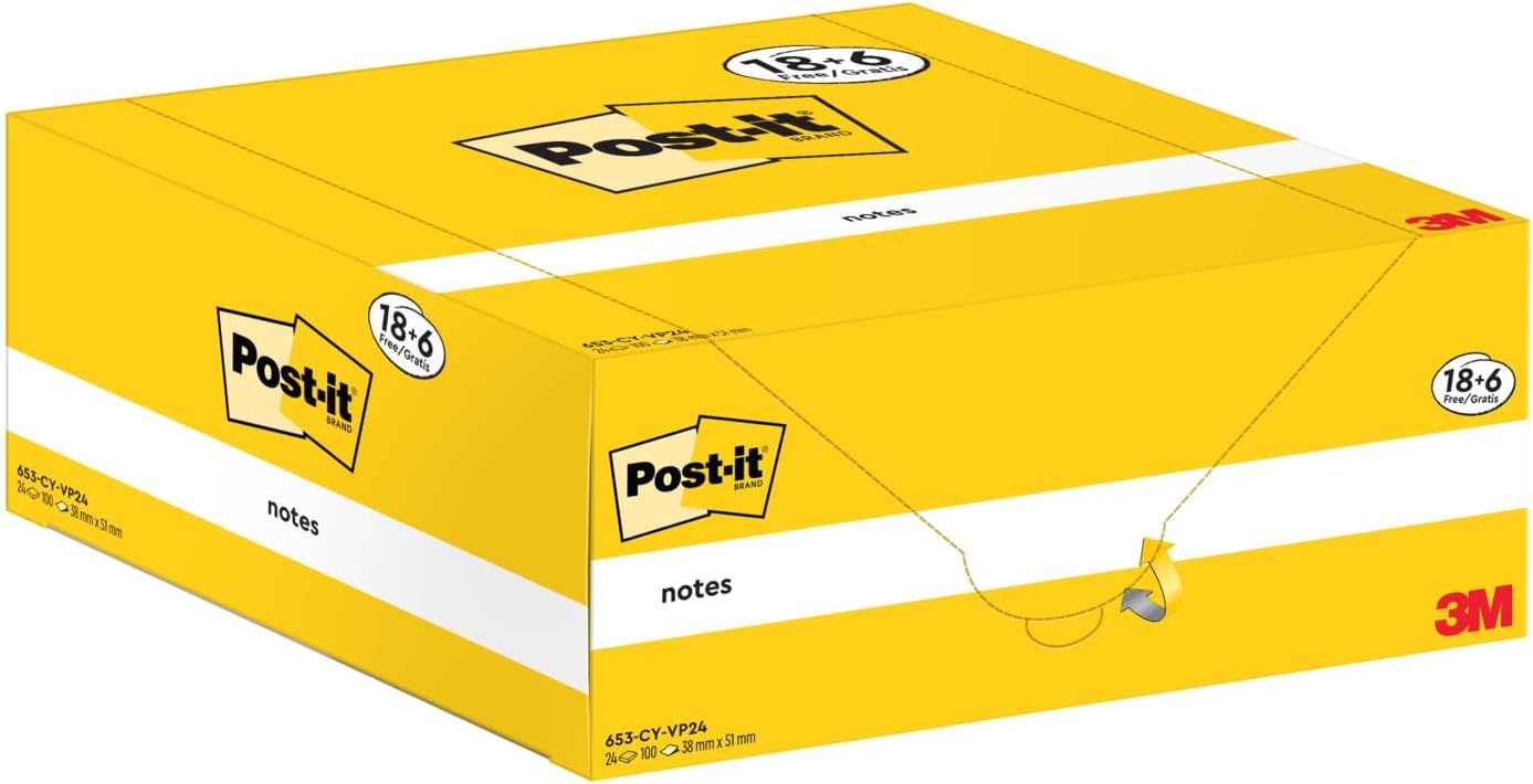 Thumbnail 6 de Post-it Foglietti Canary Yellow – Confezione da 18 blocchetti, 100 fogli cadauno, 38 mm x 51 mm
