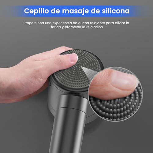 Thumbnail 6 de MEKO Cabezal de ducha con filtro de alta presión y 15 capas, 3 modos y manguera de 1,5 m