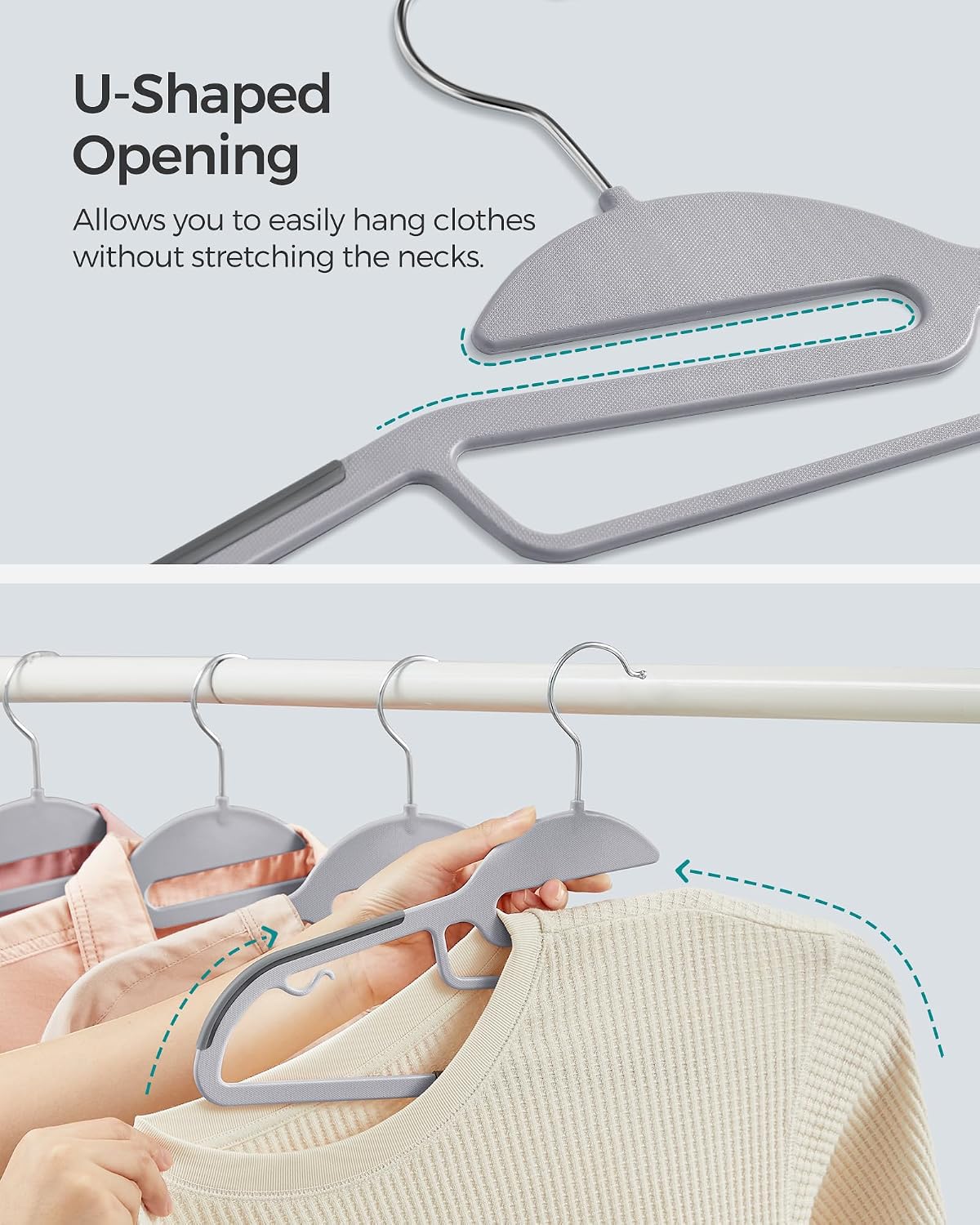 Detalle de SONGMICS Plastic Coat Hangers