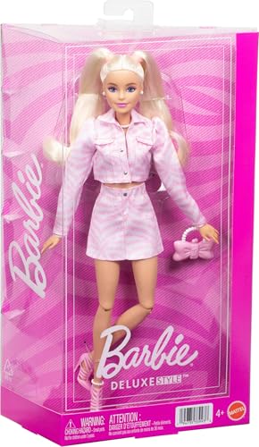 Thumbnail 5 de Barbie Deluxe Style Muñeca n. 9 con traje vaquero rosa y accesorios - JJN69