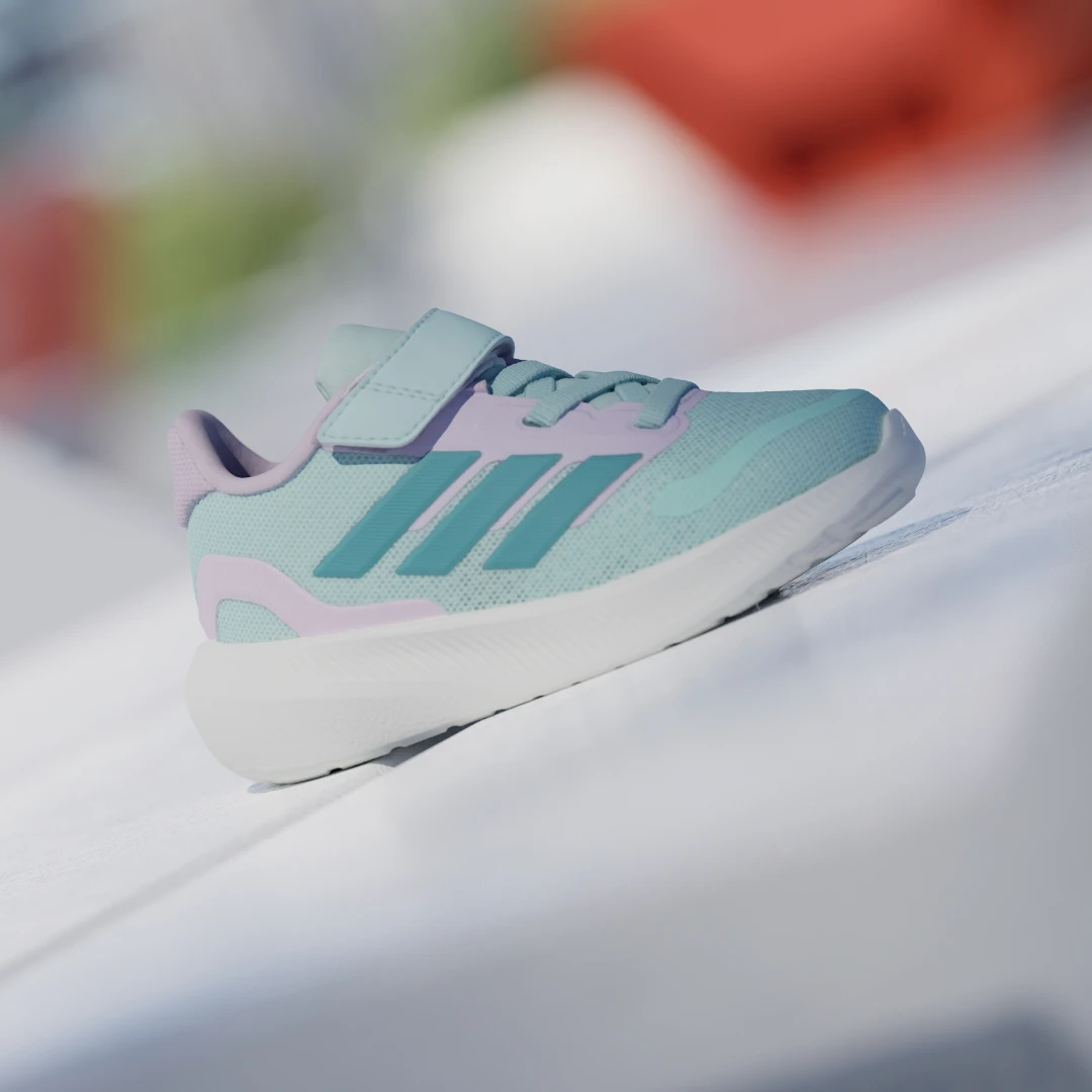 Detalle 2 de Zapatilla Runfalcon 5 Kids de Adidas: comodidad y color turquesa para peques