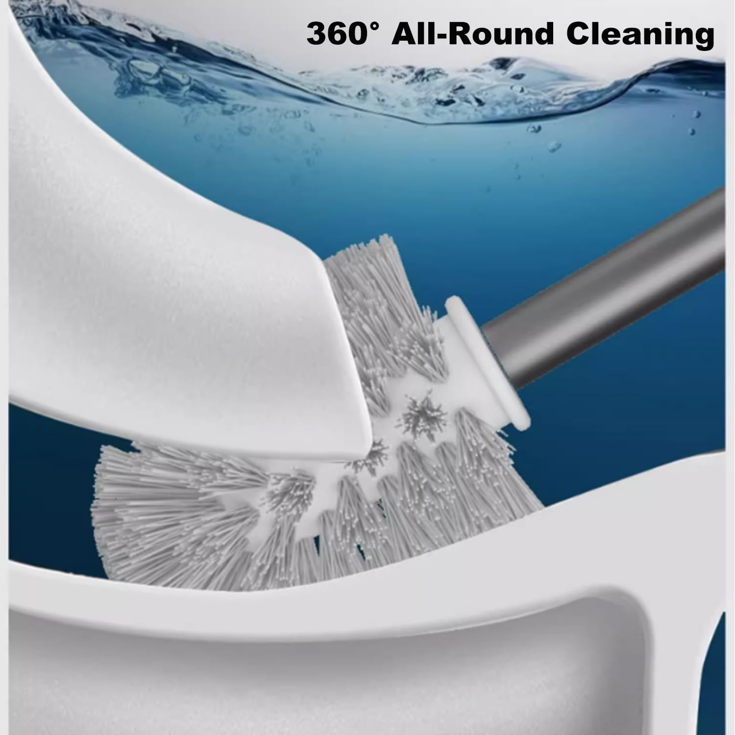 Detalle de Einesin 4-Pack Toilet Brush Replacement Heads with Stainless Steel Handles (8cm diameter)