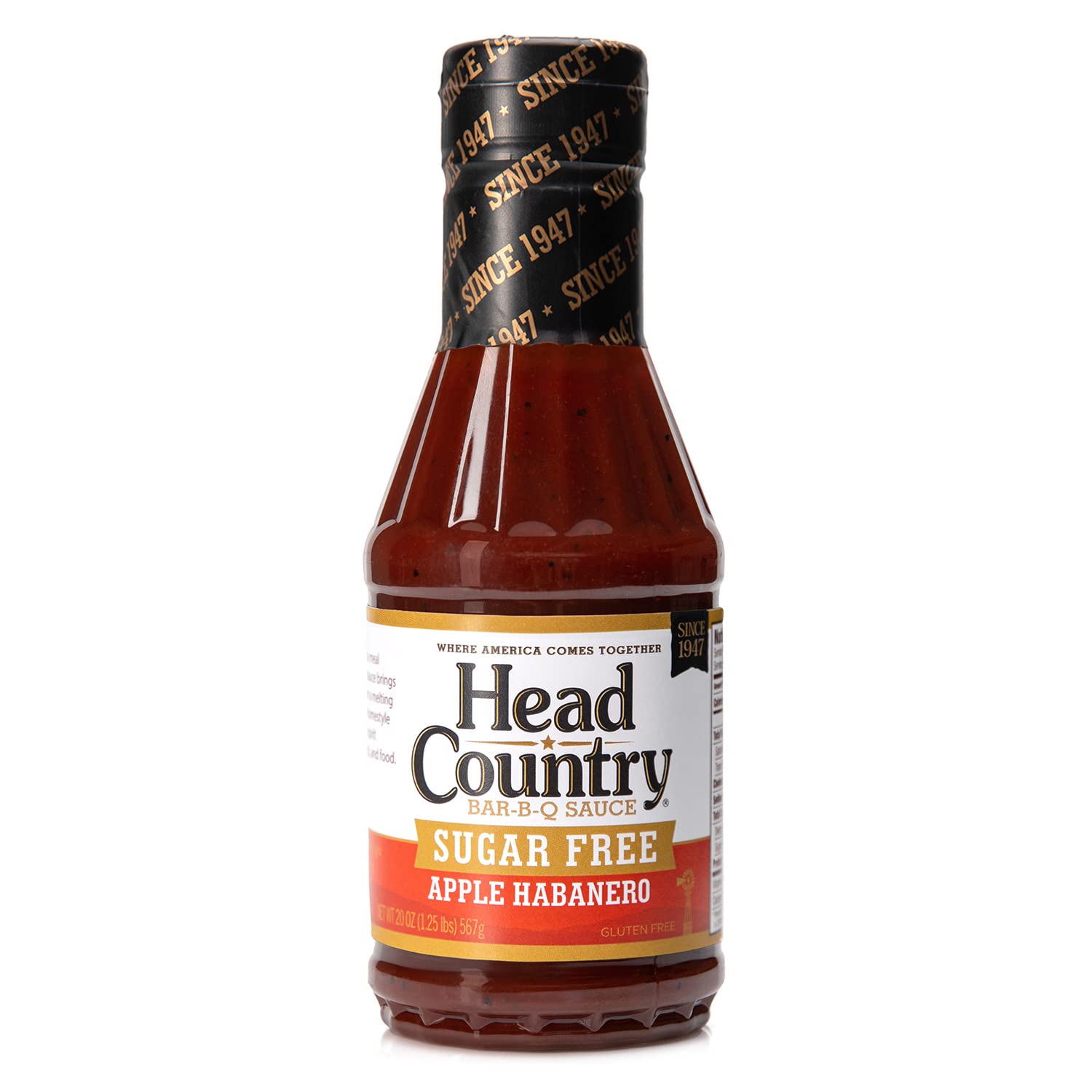 Detalle de Head Country Apple Habanero Sugar-Free BBQ Sauce, 20 Ounce, Pack of 6