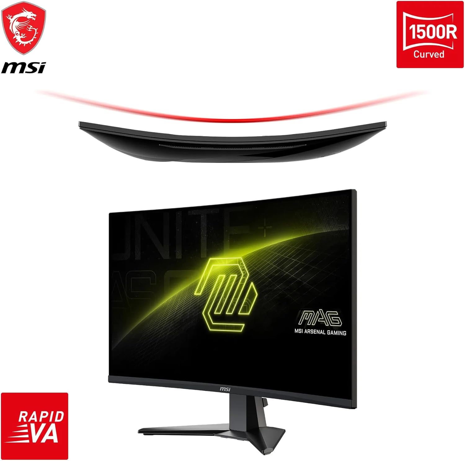 Thumbnail 1 de MSI MAG 27C6F Gaming Monitor Curvo 27” FHD 180Hz VA 1500R