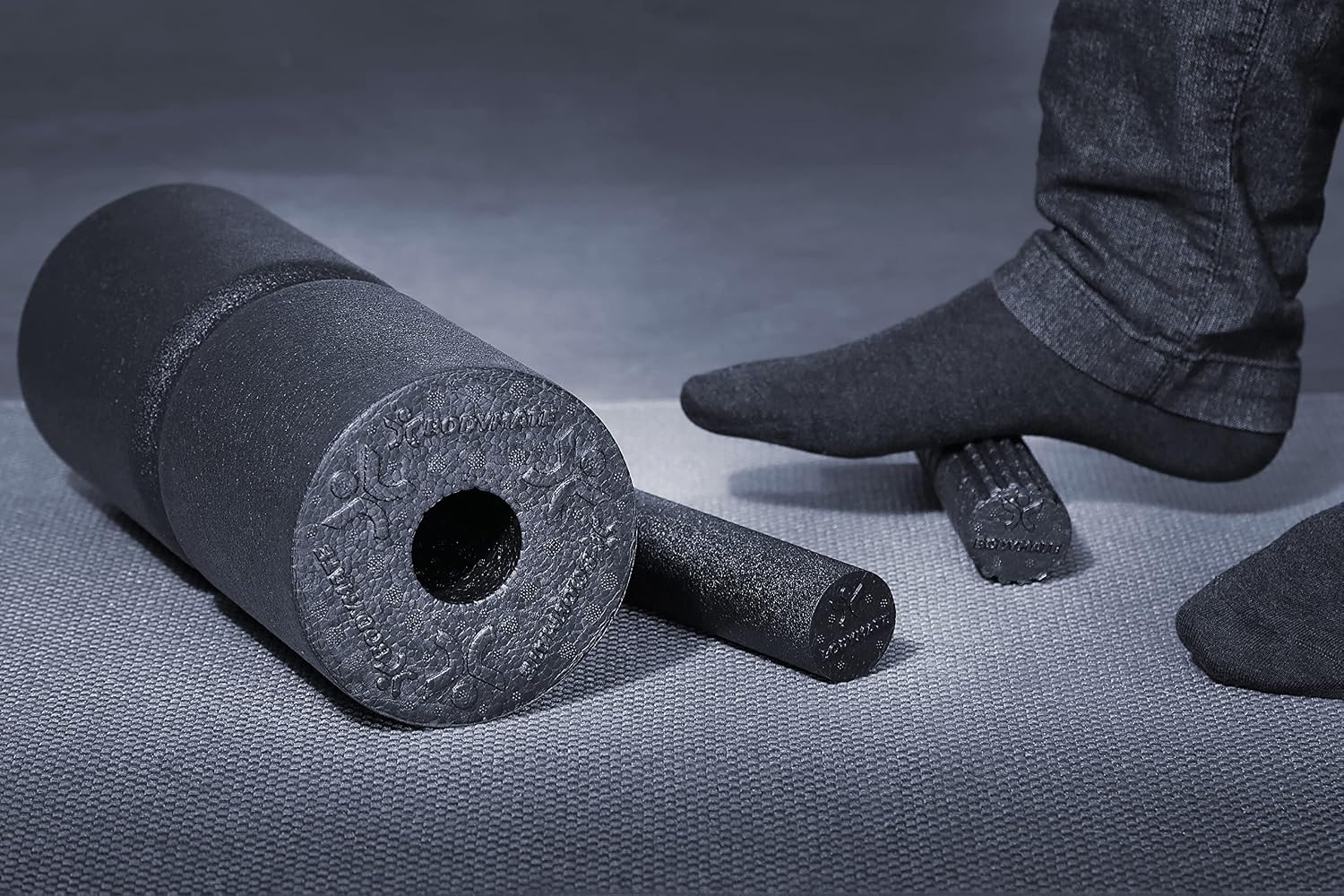 Detalle 1 de BODYMATE CARE Fascia Roller Set with 35 x 14cm Grooved Roller and Two Mini Rollers