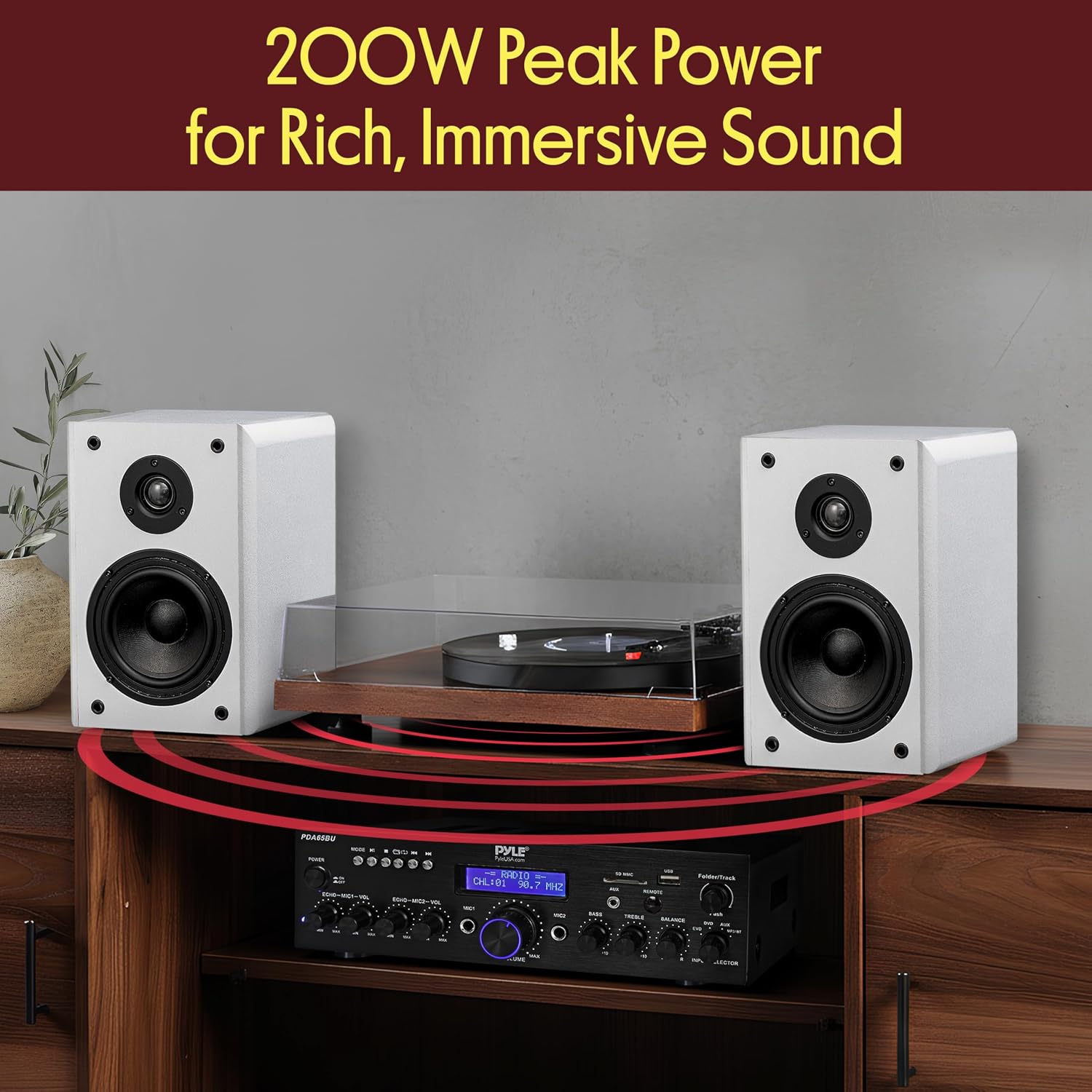 Thumbnail 5 de Pyle 13cm Passive Hi-Fi Bookshelf Speakers