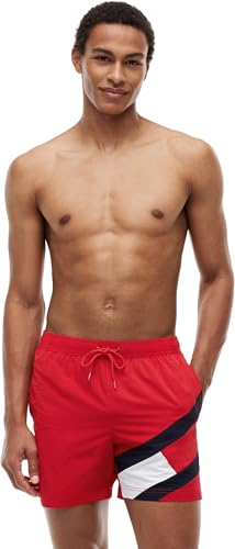Detalle de Tommy Hilfiger Bañador para Hombre Sf Medium Drawstring Pernera Larga – Rojo (Primary Red) (Talla L)