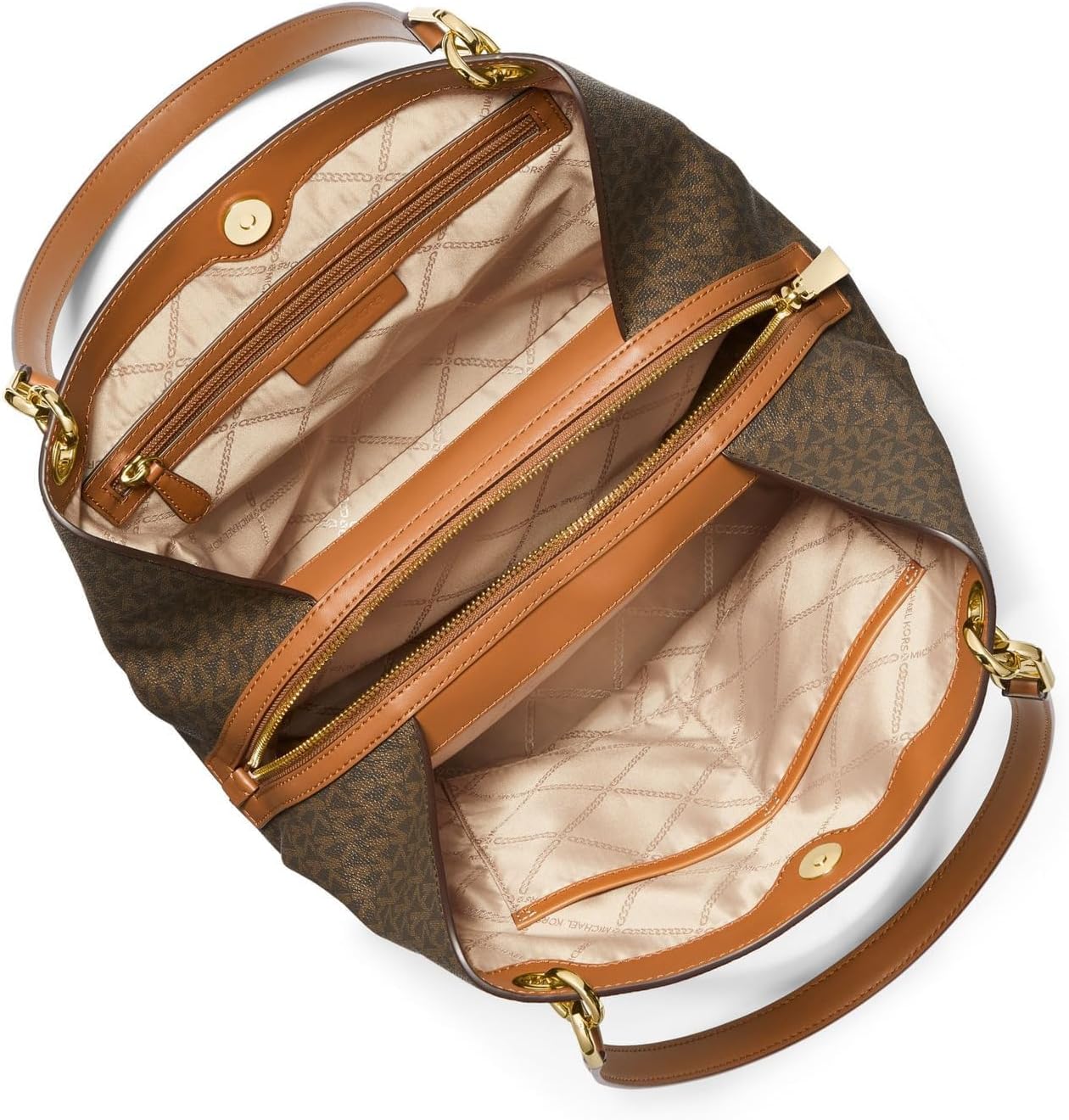 Detalle 2 de Michael Kors Lg Shldr Tote, Borsetta Donna: eleganza pratica in tela stampata