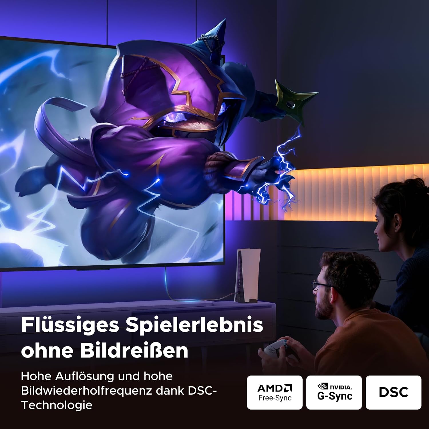 Thumbnail 6 de UGREEN DP Kabel 2.1, 16K/8K 90° Winkel – 80 Gbps, HDR, DSС 1.2a, HDCP 2.2, Gaming-Perfomance (2 m)