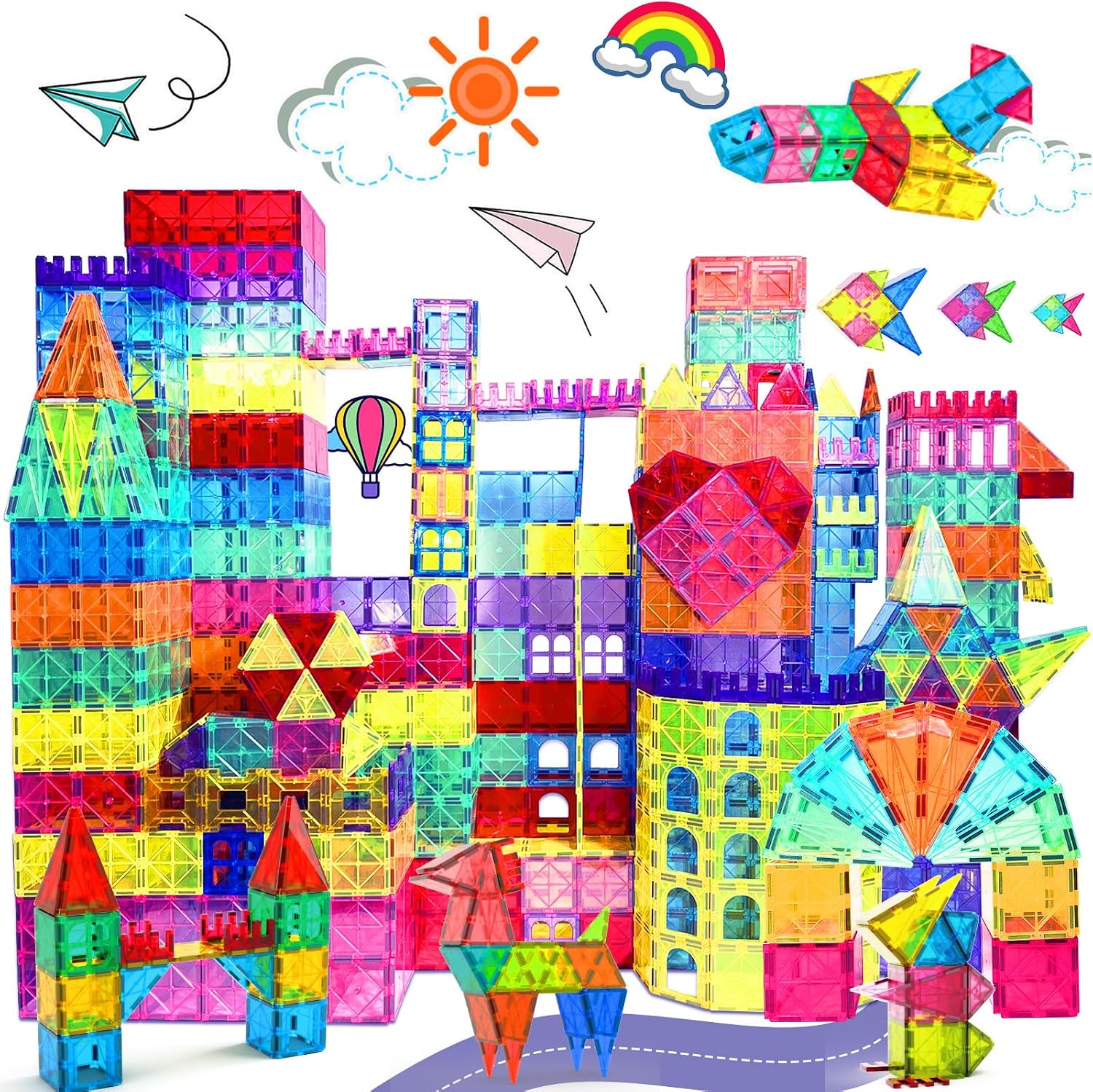 Detalle de Paaxido Magnetic Tiles 100-piece STEM blocks