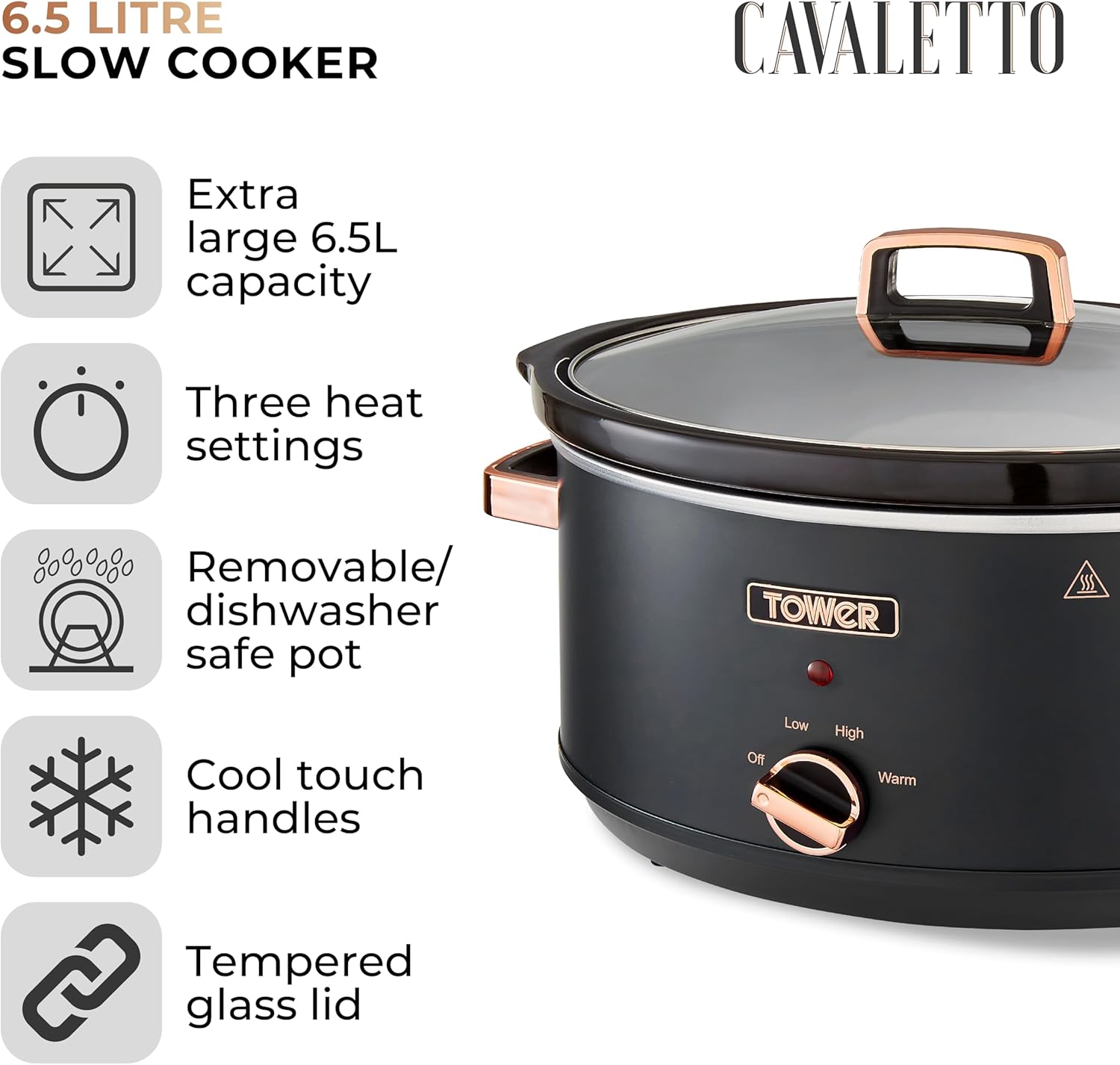 Thumbnail 1 de Tower Cavaletto Slow Cooker 6.5 Litre