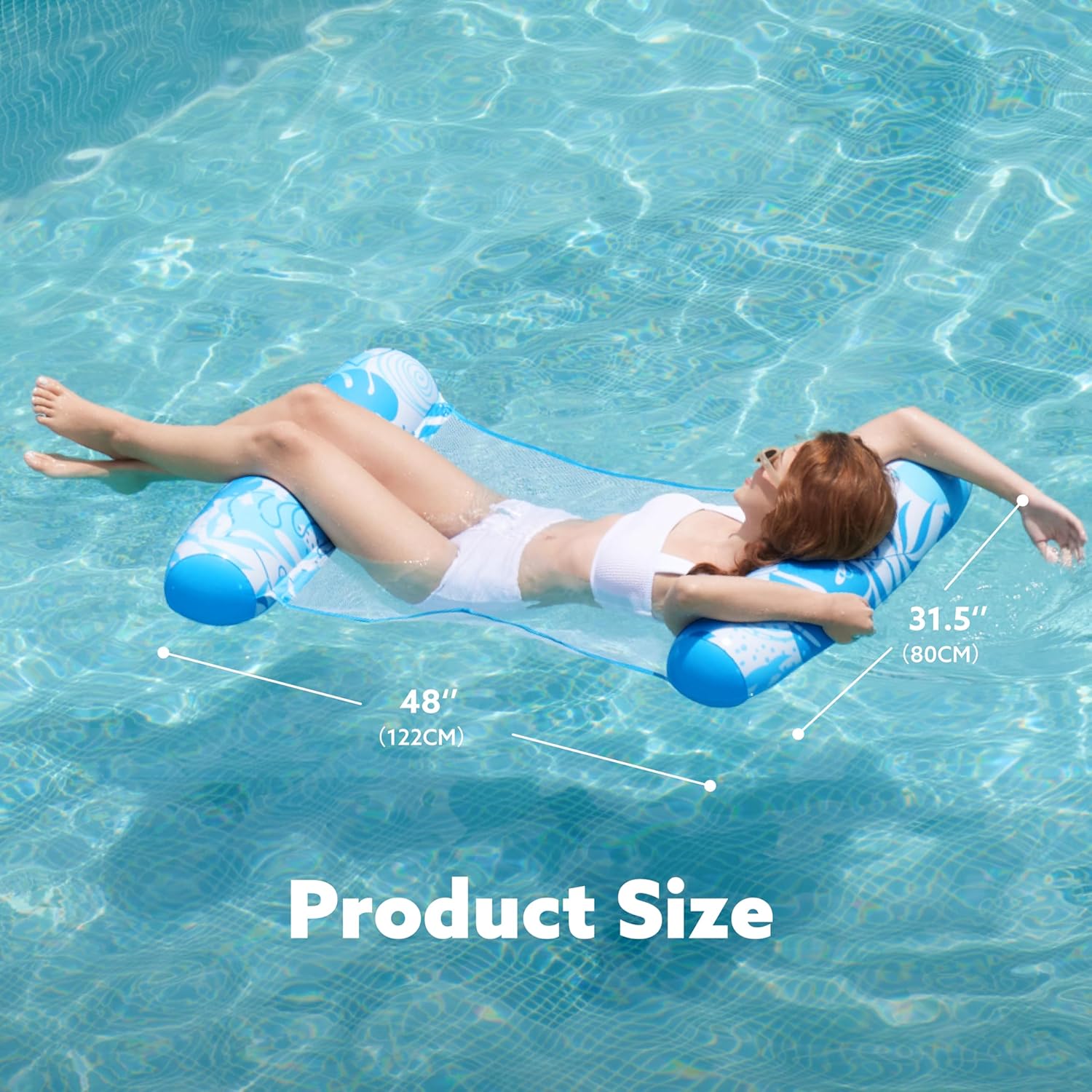 Thumbnail 6 de Sloosh 2 Packs Hammock Pool Floats for Adults — 4-in-1 Inflatable Lounge