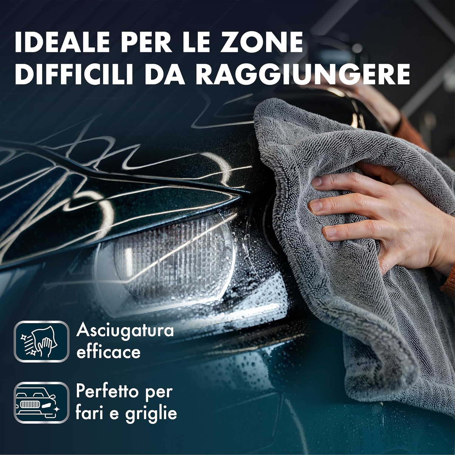 Thumbnail 5 de ZENAKIO Panno Microfibra Auto L (40x60 cm, 1800 GSM): asciugatura rapida e delicata per vernice, plastiche e vetro