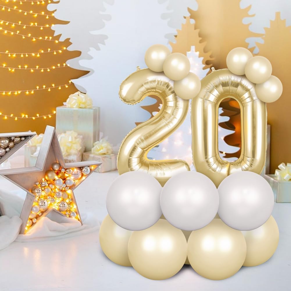 Thumbnail 4 de OFFCUP Ballon d’anniversaire 30 ans Or Clair – ballon numéroté auto-obturant 101 cm (foil) pour fête