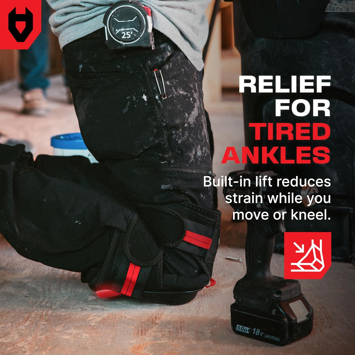 Thumbnail 6 de NoCry GelGuard Pro Construction Knee Pads with Gel, Foam & Ankle Support